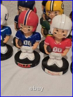 14 Vintage Lot Football Player Mini Nodder Bobblehead
