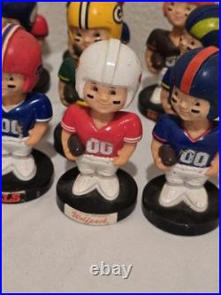 14 Vintage Lot Football Player Mini Nodder Bobblehead