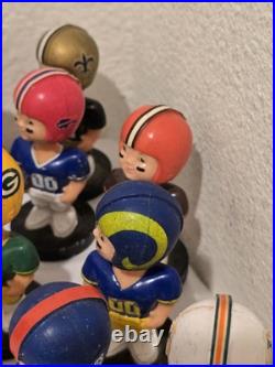 14 Vintage Lot Football Player Mini Nodder Bobblehead