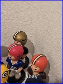 14 Vintage Lot Football Player Mini Nodder Bobblehead