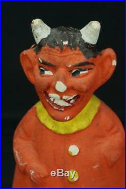 1910 German Devil Halloween Character Composition Nodder Bobble Head 7 Vintage