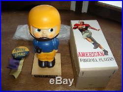1950s Vintage Made in Japan Football Player Bobble Head Notre Dame Bobblehead