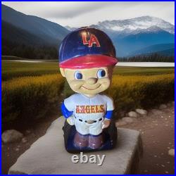 1960-61 Los Angeles Angels Blue Square Base Bobblehead Nodder Rare Vintage