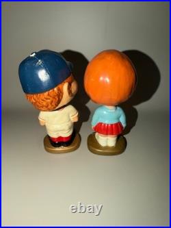 1960 Baseball Kissing Pair Bobblehead Nodder Vintage