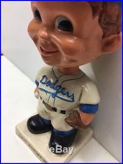 1960 LA Los Angles Dodgers White Base Nodder Bobblehead Vintage Baseball Bobble