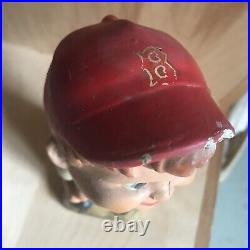 1960'S /70s VINTAGE BOSTON RED SOX BOBBLEHEAD GOLD BASE Made In Japan