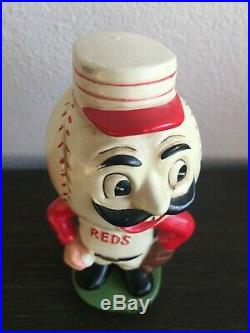 1960 Vintage Bobblehead Cincinnati Reds Mascot Green Base Nodder Extremely Rare