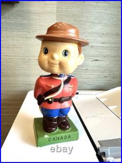 1960 Vintage Royal Canadian Mountie Square Base Bobblehead