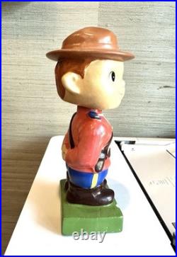 1960 Vintage Royal Canadian Mountie Square Base Bobblehead