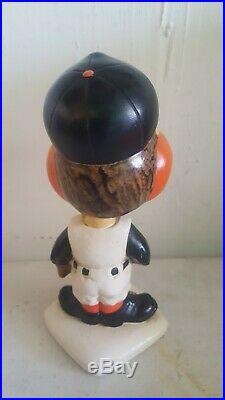 1960's Baltimore Orioles Baseball Japan Nodder Bobblehead White Base Vintage