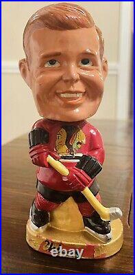 1960's Blackhawks Real Face Vintage Nodder Bobble Head Bobbin Head