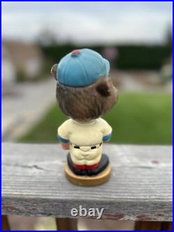 1960's Chicago Cubs Mascot Bobblehead WithRound Gold Base Rare Vintage MLB
