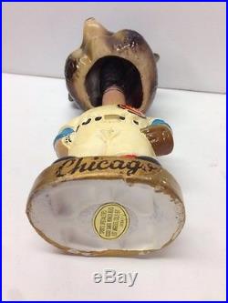 1960's Chicago Cubs Wrigley Gold Base Nodder Bobblehead Vintage Baseball Bobble