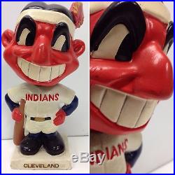 1960's Cleveland Indians Ohio Nodder Bobblehead Vintage Baseball Mlb Paper Mache