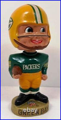 1960's GREEN BAY PACKERS VINTAGE BOY GOLD BASE NODDER BOBBLEHEAD EX-NM 1960's GREEN BAY PACKERS VINTAGE BOY GOLD BASE NODDER BOBBLEHEAD EX-NM