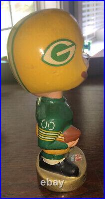 1960's Green Bay Packers NFL Bobblehead Nodder Gold Base Vintage