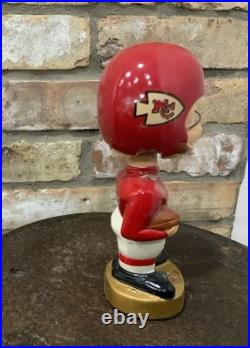 1960's Kansas City Chiefs NFL Nodder Bobblehead Gold Base Vintage