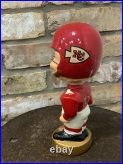 1960's Kansas City Chiefs NFL Nodder Bobblehead Gold Base Vintage