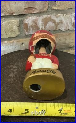 1960's Kansas City Chiefs NFL Nodder Bobblehead Gold Base Vintage