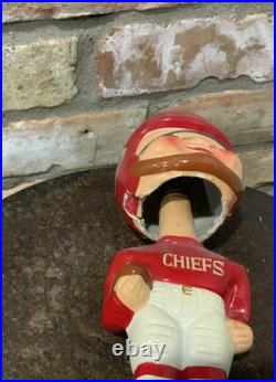 1960's Kansas City Chiefs NFL Nodder Bobblehead Gold Base Vintage