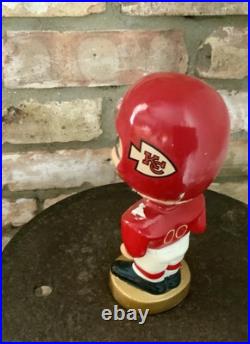 1960's Kansas City Chiefs NFL Nodder Bobblehead Gold Base Vintage