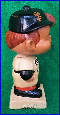 1960's San Francisco Giants Crooked Cap/Hat Bobblehead (White Base) Vintage