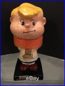1960's Schroeder Peanuts Vintage Bobble Bobbing Head Doll Mint
