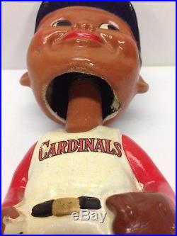 1960's St Louis Cardinals Black Nodder Bobblehead Vintage Baseball Mlb