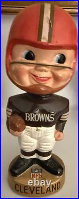 1960's Vintage Cleveland Browns Bobblehead Gold Base Nodder