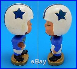1960's Vintage Dallas Cowboys My Hero Kissing Boy Bobblehead Nodder Rare