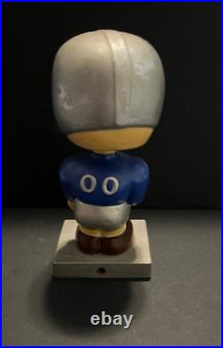 1960's Vintage Detroit Lions Bobble Head Nodder Silver Square Base