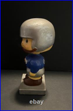 1960's Vintage Detroit Lions Bobble Head Nodder Silver Square Base