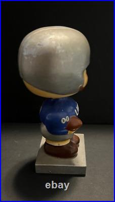 1960's Vintage Detroit Lions Bobble Head Nodder Silver Square Base