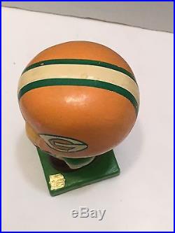 1960's Vintage Green Bay Packers NFL Bobblehead Nodder with Square Base