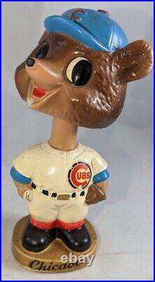 1960's Vintage MLB Chicago Cubs Gold Base Bobble Head Nodder Made in Japan