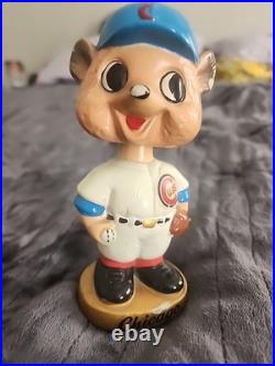 1960's Vintage MLB Chicago Cubs Gold Base Bobble Head Nodder Made in Japan