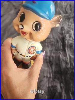 1960's Vintage MLB Chicago Cubs Gold Base Bobble Head Nodder Made in Japan