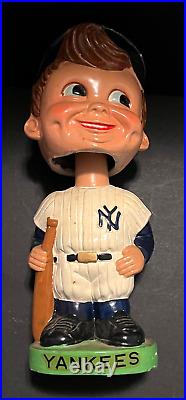 1960's Vintage New York Yankees Bobble Head Nodder Green Base