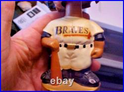 1960s Atlanta Braves Baseball Bobber Bobble Head Vintage Toy Doll Japan Nice