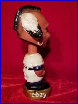 1960s Atlanta Braves Team Indian Mascot Bobblehead Gold Base Pitcher Nodder vtg
