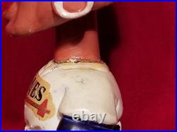 1960s Atlanta Braves Team Indian Mascot Bobblehead Gold Base Pitcher Nodder vtg