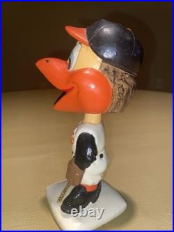 1960s Baltimore Orioles Mascot White Base Bobblehead Near MINT