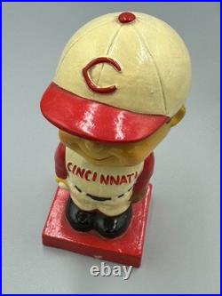 1960s CINCINNATI REDS Baseball NODDER Bobblehead Vintage Square Base Japan MLB