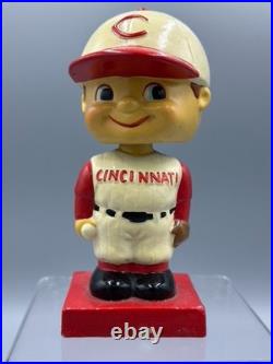 1960s CINCINNATI REDS Baseball NODDER Bobblehead Vintage Square Base Japan MLB