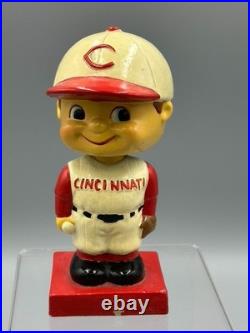 1960s CINCINNATI REDS Baseball NODDER Bobblehead Vintage Square Base Japan MLB