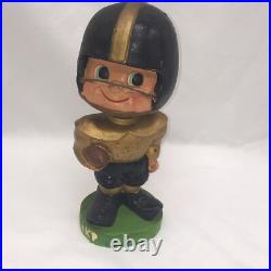1960s JAPAN Steelers / Army FOOTBALL PLAYER PAPER MACHE SPORT BOBBLE HEAD NODDER