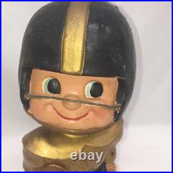 1960s JAPAN Steelers / Army FOOTBALL PLAYER PAPER MACHE SPORT BOBBLE HEAD NODDER