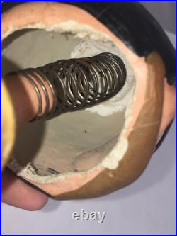 1960s JAPAN Steelers / Army FOOTBALL PLAYER PAPER MACHE SPORT BOBBLE HEAD NODDER