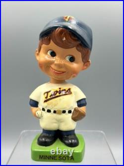 1960s MINNESOTA TWINS Baseball NODDER Bobblehead Vintage Green Base Japan