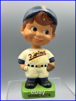 1960s MINNESOTA TWINS Baseball NODDER Bobblehead Vintage Green Base Japan